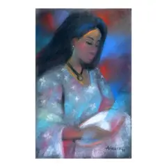 Al Perez, Portrait of a Lady, pastel on paper