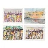 Andres Cristobal Cruz, a.) Untitled b.) Untitled c.) Untitled d.) Untitled, c.) signed and dated 1991 (upper right)<br /> pen and ink on paper<br /> 5 1/4" x 7" (13 cm x 18 cm)<br /><br />