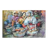 Angel Cacnio, Tindera Ng Mga Isda, watercolor on paper