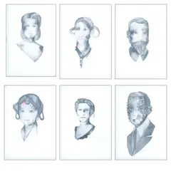 Julius Redillas, A Group of Six Artworks, c.) White People<br /> signed and dated 2016 (lower left)<br /> watercolor on paper<br /> 11 1/2" x 8" (29 cm x 20 cm)<br /><br /> d.) White People 5<br /> signed and dated 2016 (lower center)<br /> watercolor on paper<br /> 11 1/2" x 8" (29 cm x 20 cm)<br /><br />
