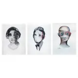 Julius Redillas, a.) White People 27 b.) White People 3 c.) User No.2, b.) signed and dated 2016 (bottom center)<br /> watercolor on paper<br /> 12 3/4" x 9 1/2" (32 cm x 24 cm)<br /><br />