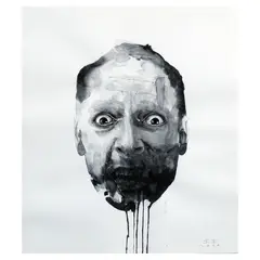 Panic Series 2 by Kiko Capile Jr., acrylic and ink on 300 gsm hahnemuhle paper, offered Oct 2024
