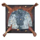 Renz Baluyot, Untitled, mixed media and found objects on wood