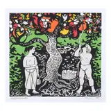 Vicente Manansala, Adam and Eve, serigraph 213/329