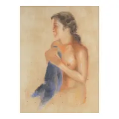 Aj Amorsolo, Nude, pastel on paper