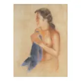 Aj Amorsolo, Nude, pastel on paper