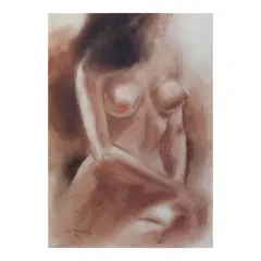 Al Perez, Nude, pastel on paper