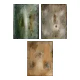 Bobby Nuestro, a.) Water Spirit I b.) Water Spirit IV c.) Water Spirit II, oil on paper