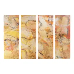 Edwin Wilwayco, Whispering Winds: Sigwada III (Quadriptych), oil on paper