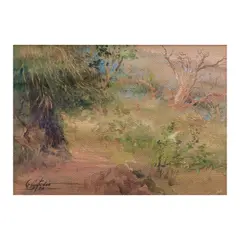 Landscape by Gabriel Custodio, watercolor on paper, offered Jul 2024
