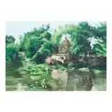 Carlos, Barrio Scene, oil on canvas <br />