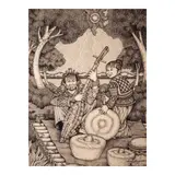 Mariano “Anoy” Amar Catague, Mother and Daughter, pen and ink on paper