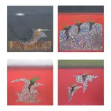 Paeng de Jesus, a.) Saranggola Series # 2 b.) Saranggola Series #7 c.) Saranggola Series #6 d.) Saranggola Series #5, a.) acrylic, brass metal and canvas on wood <br /> b.) acrylic, brass metal and canvas on wood <br /> c.) mixed media on canvas <br /> d.) mixed media on canvas