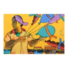Angelito Antonio, Balloon Vendor, oil on canvas