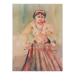 Florencio B. Concepcion, Weaver, watercolor on paper