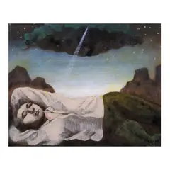 The Ladder by Marcel Antonio, acrylic on canvas, offered Jul 2024