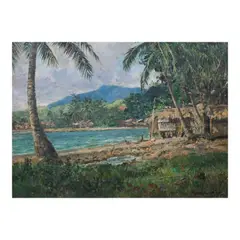 Eduardo Perrenoud Jr., Study in Green #11: Dagupan Beach, oil on canvas