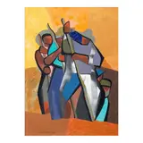 Manuel Baldemor, Farmers, oil and acrylic on paper