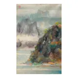 Manuel Baldemor, Fishermen Village, watercolor on silk