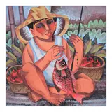 Paco Gorospe, Early Catch, oil on canvas