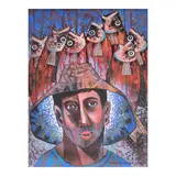 Paco Gorospe, Fisherman, oil on canvas