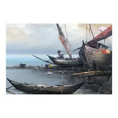Seaside by Cesar Buenaventura, oil on canvas, offered Jul 2024