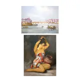 J.D. Castro, a.) The Old Bridge of Spain or Fuente Spaña b.) Woman with Jar, oil on canvas