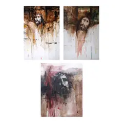 Edgar Doctor, a.) Kristo b.) Abstract Kristo c.) Untitled, oil on canvas