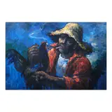 Salvador Cabrera, Sabungero, oil on canvas
