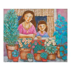 Mario Parial, Mother and Child, acrylic on canvas