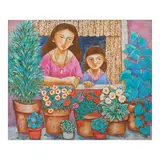 Mario Parial, Mother and Child, acrylic on canvas