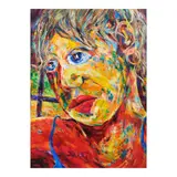 Jose A. Ibay, Portrait, acrylic on paper