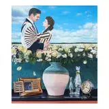 Jon Jaylo, Couple, oil on canvas