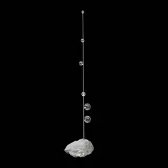 Impy Pilapil, Untitled, stone, glass, and steel