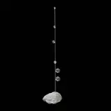 Impy Pilapil, Untitled, stone, glass, and steel