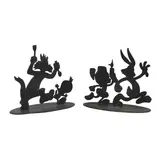 Tex Welch, a. Sylvester and Tweety b. Bugs Bunny, black wrought iron
