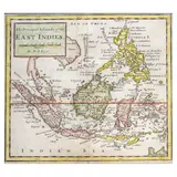 Moll Fecit H, The Principal Islands of The East Indies, hand-colored, ink on metal plate