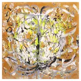Grace Katigbak, First Butterfly Frame, mixed media on canvas