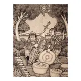 Mariano “Anoy” Amar Catague, Mother and Daughter, pen and ink on paper