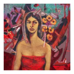 Hermès Alègrè, Nymph Series, oil on canvas