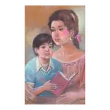 Ton Raymundo, Mother and Child, pastel on paper