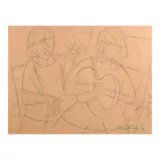 Angelito Antonio, Musician Study #2, pastel on paper