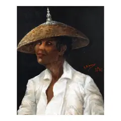 Untitled by S. Alarcon, oil on wood, offered Apr 2024