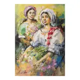 Angel Cacnio, Magkapatid, watercolor on paper