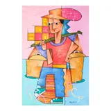 Hermz Alejandre, Taho Vendor, acrylic on canvas