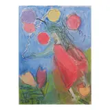 Gloria Vanderbilt, Summer Solstice, pastel and collage on paper