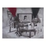 Keb Cerda, F is for Floccinaucinihilipilification, mixed media