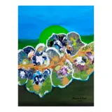 Maria Ann B. Reyes, Lunar Garden, acrylic on canvas