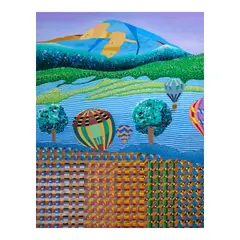 Artomes, Hot Air Balloons, acrylic on canvas