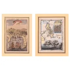 Allain Manesson-Mallet, A Lot of Two Maps, b.) Les isles Philippines "The Philippine Islands"<br> hand-coloured copper engraving<br> 6" x 4 1/4" (15 cm x 11 cm)